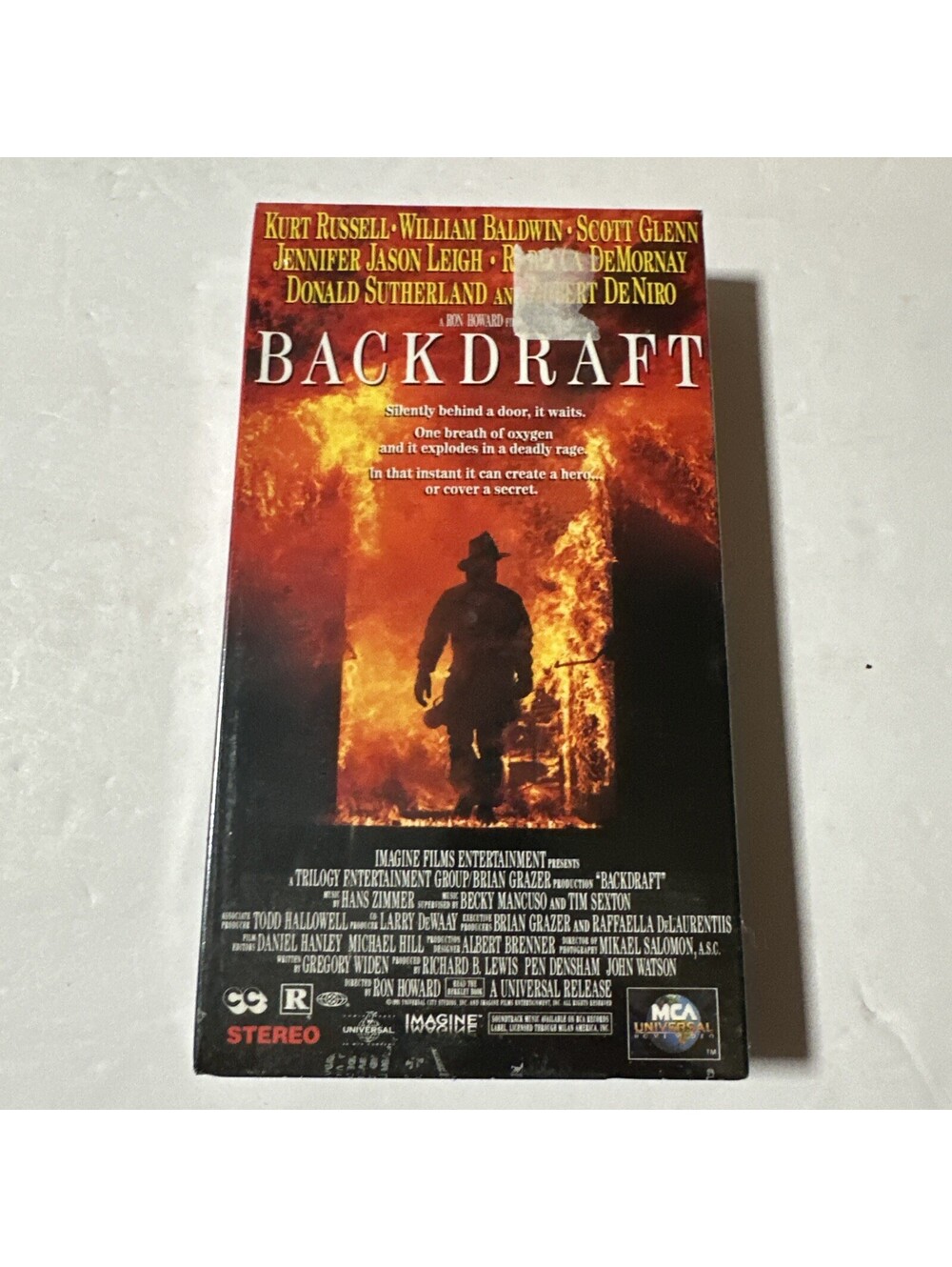 BACKDRAFT - 1991 NEW SEALED VHS - KURT RUSSELL, WILLIAM BALDWIN, De Niro